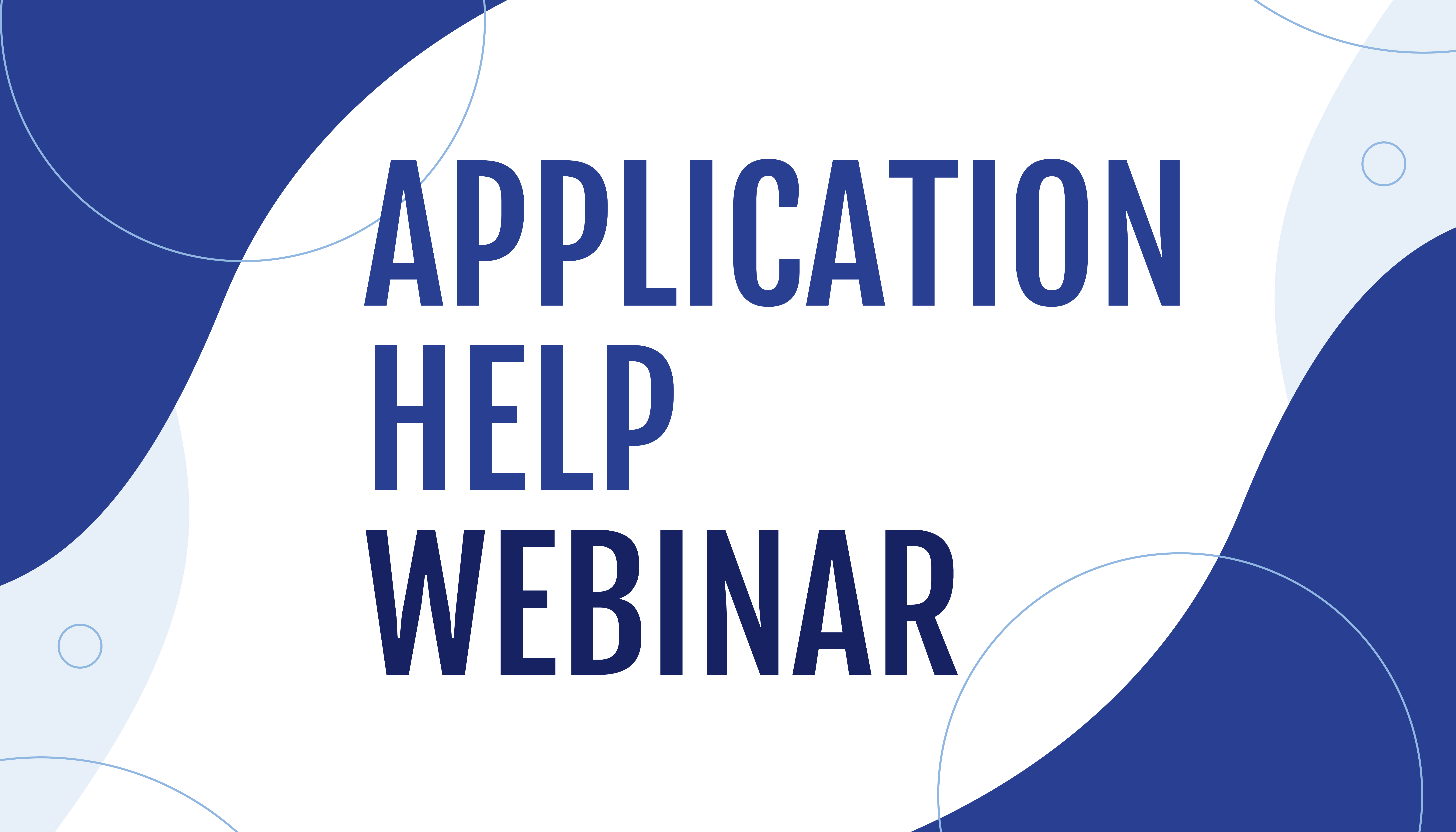 Application help webinar calendar graphic